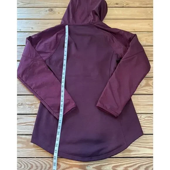 The North Face Hooded Jacket Polka Dot Size Medium Women’s Maroon Full Zip - Picture 6 of 8